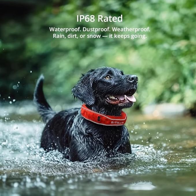 SATELLAI Dog Wireless Fences, Pink The Most Advanced GPS Dog Collar with AI Analysis, Precise Positioning, 5-Day Battery, and IP68 Waterproof, Flexible Virtual Fencing for Medium & Large Dogs