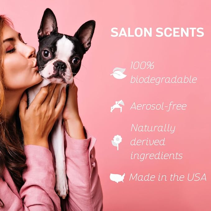 Bark2Basics Salon Scents Pet Grooming Cologne - 8 oz, Natural Professional Groomer Perfume for Dogs and Cats, Long Lasting, Deodorizing, (Spring Water and Cucumber)