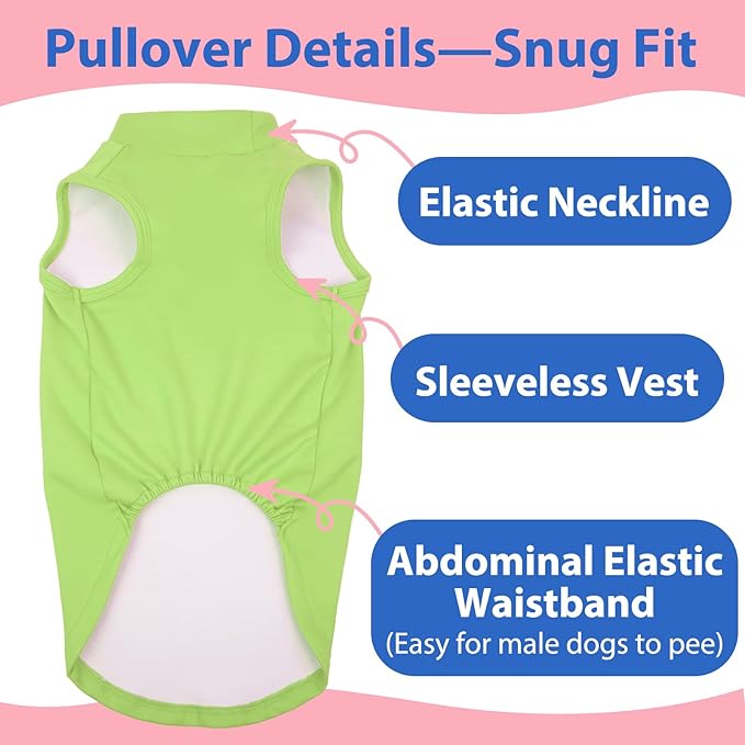 Dog Sweater Fleece Vest - Green, XS - Stretchable Sleeveless | Warm Lightweight Sweatershirt, Pullover Design for Puppy,Chihuahua Clothes,Winter Warm Pet Shirt