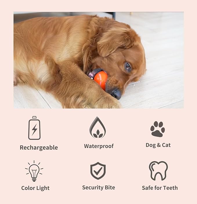 Dog Balls, Interactive Dog Toys, Smart Automatic Active Rolling Moving Ball for Medium/Large Dogs, Fun Dog Toys to Keep Pet Busy,Birthday Gifts,USB Rechargeable, Orange