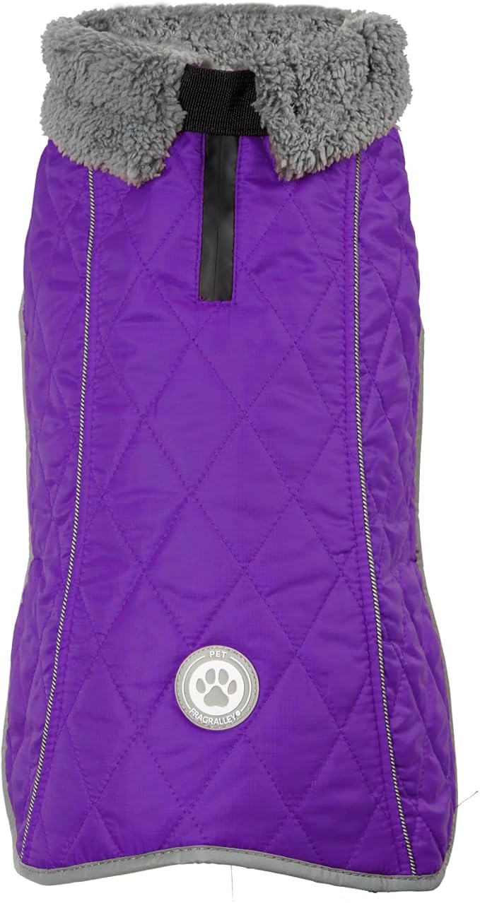 Fragralley Dog Winter Coat, Waterproof Windproof Reflective Fleece Jacket with Harness Hole, Warm Snow Vest for Small Medium Large Dogs, Ideal Gifts