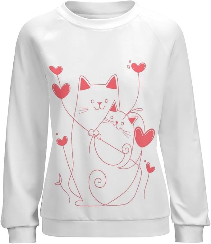 Womens Long Sleeve Tops Y2k Japanese Art Print Sweatshirts Fall Pullover for Women Crewneck Vintage Shirts Boho Tops