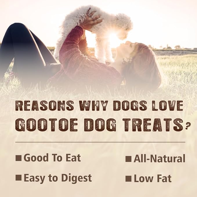 Gootoe Buffalo Dog Treats, Buffalo Bites Stick (Large) 8oz - Natural Low-Fat Chews for Training & Rewards, Limited Ingredient, Perfect for Medium Dogs, Resealable Bag