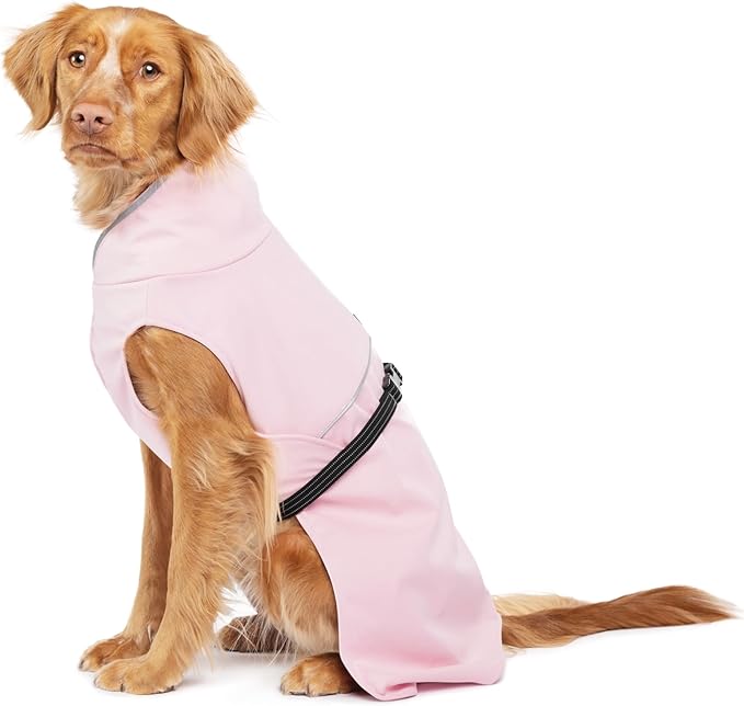 Goldpaw Rainpaw Waterproof Dog Raincoat - Durable Dog Rain Jacket for All Seasons - Easy to Wear, Adjustable, Premium Pet Outerwear - Made in The USA - Machine Washable - Pink - Size 20