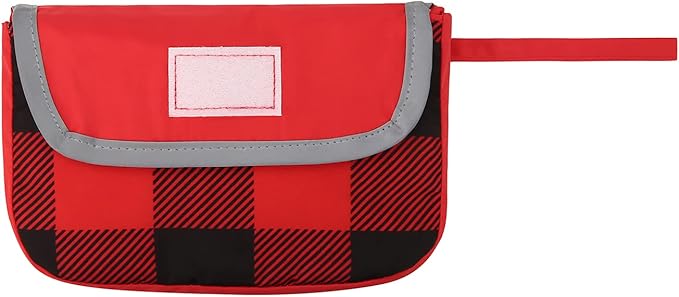HDE Reversible Dog Raincoat Hooded Slicker Poncho Rain Coat Jacket for Small Medium Large Dogs Buffalo Plaid Red - M