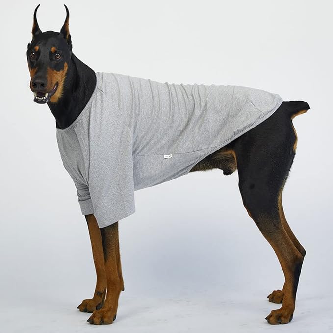 Dog Shirt for Small Dogs Plain T-Shirts Soft Breathable Dog Cotton Shirt pet Clothes (3X-Large, Gray)