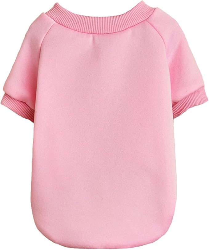 Puppy Sweater for Small Dogs Clothes Warm Winter Cat Clothe Pet Sweatshirt Knitwear Doggie Kitten Clothing, Pink, Medium