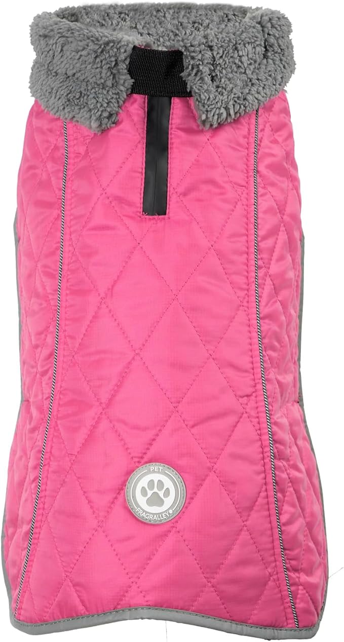 Fragralley Dog Winter Coat, Waterproof Windproof Reflective Fleece Jacket with Harness Hole, Warm Snow Vest for Small Medium Large Dogs, Ideal Gifts