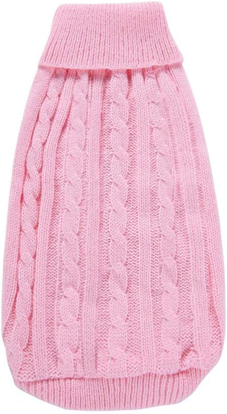 Dog Sweater for Small, Medium, Large Dogs - Warm Winter Classic Turtleneck Pet Clothes Coat for Puppies, Cats - Cute Christmas Outfit for Girls and Boys