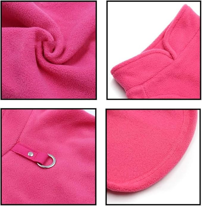 JACKO & CO - Fleece Vest Dog Sweater with Leash Ring - Soft, Warm & Lightweight Pullover Coat for Small & Medium Dogs, Puppies & Cats - Cozy Fall/Winter/Spring Pet Jacket (Pink, Medium 6-10lbs)