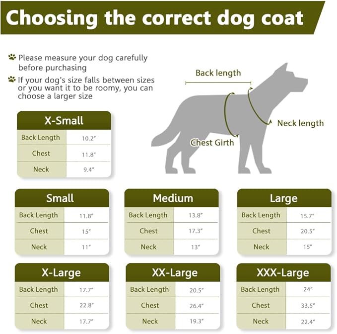 Fleece Hoodie, Windproof Waterproof Coat, Winter Warm Jacket, Cold Weather Pet Apparel Clothes Vest for Small Medium Large Dogs (S, Green)