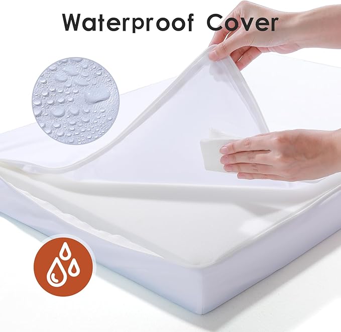 Orthopedic Dog Bed Medium Size Dog, Inch Memory Foam Pet Bed for Small and Medium Dogs, Removable and Washable Microsuede Cover, TPU Waterproof Liner, Nonskid Bottom, 30x20x6 Inches, Dark Grey