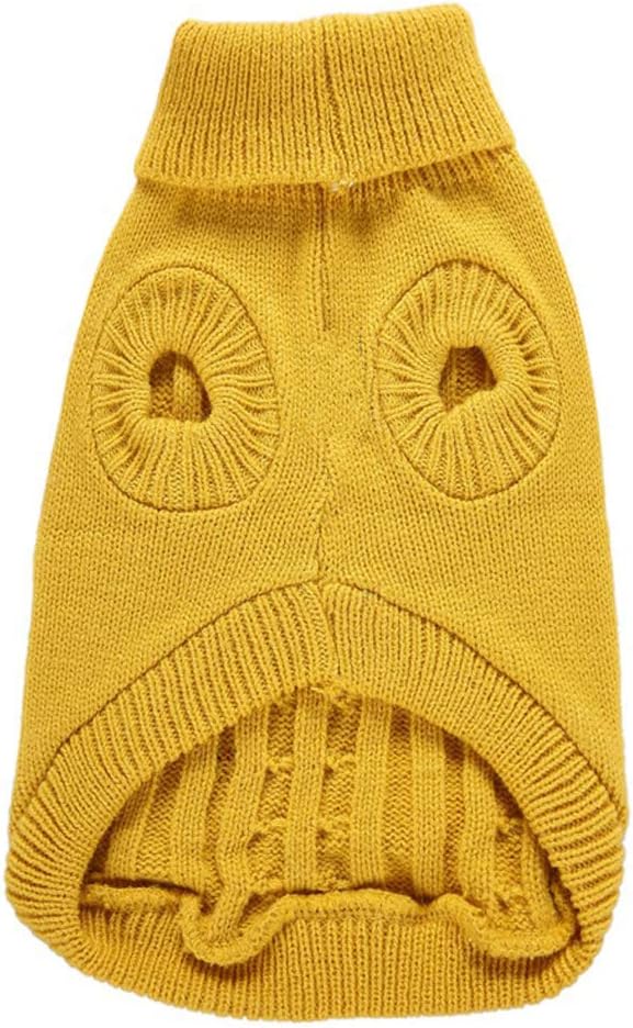 Dog Sweater for Small, Medium, Large Dogs - Warm Winter Turtleneck Pet Clothes for Cats and Puppies - Cute Classic Christmas Coat for Girls and Boys