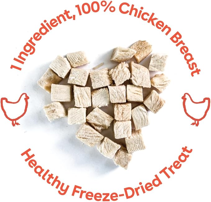 Pupford Freeze Dried Chicken Breast Treat for Dogs & Puppies - Healthy, Natural, Single Ingredient Dog Treats - Made in USA (5.75 oz) (Pack of 2)