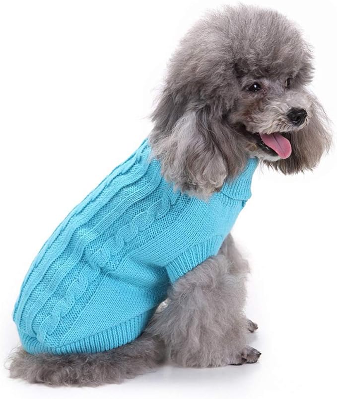Dog Sweater for Small, Medium, Large Dogs - Warm Winter Classic Turtleneck Pet Clothes Coat for Puppies, Cats - Cute Christmas Sweaters for Girls Boys