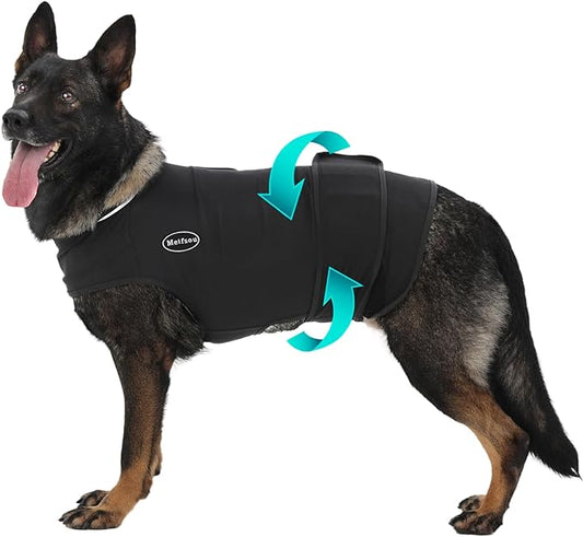 Dog Anxiety Vest, Skin-Friendly Thunder Jacket for Dogs, Dog Calming Shirt for Thunder, Fireworks, Vet Visits and Separation - Keep Pet Calm Without Medicine, Fit for Small Medium Large Dogs