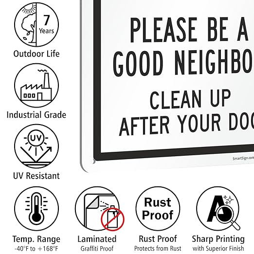 SmartSign 14 x 10 inch Laminated Rustproof Aluminum Neighbor Sign, USA-Made, 100+ Years of Sign Expertise
