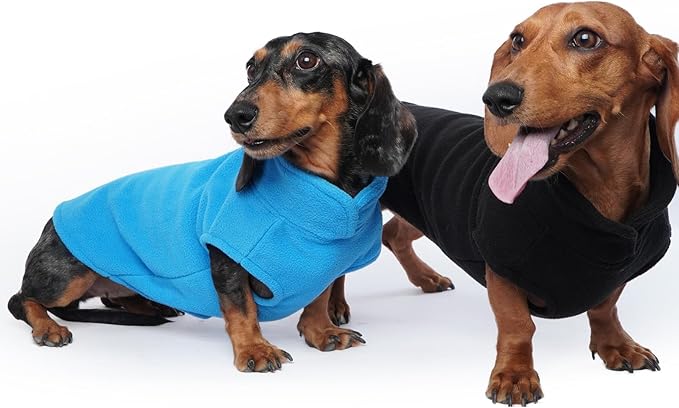 FUAMEY Dog Fleece Vest for Medium Dogs,Warm Stretchy Dog Sweatshirts Pullover with Leash Hole Dogs Sweater Soft Pet Turtleneck Cozy Pet Vest Lightweight Sleeveless Black M