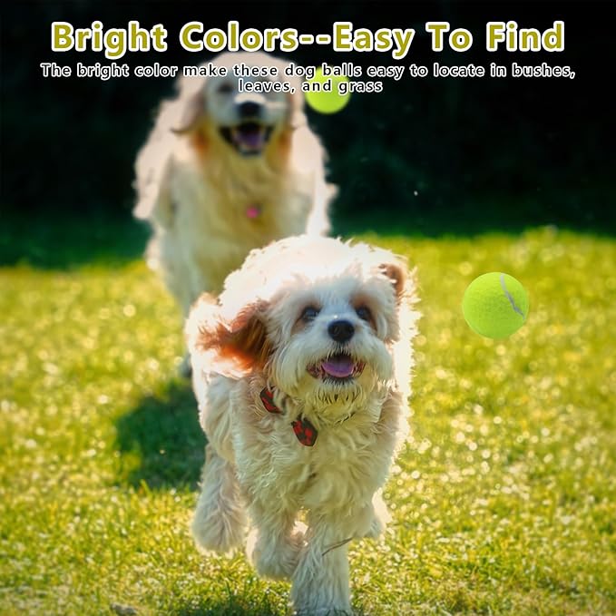 Magicorange 6 Pack Small Tennis Balls, 2 inch Tennis Balls for Dogs,Colorful Easy Catching Pet Playing Ball(Yellow, 6 Pack)
