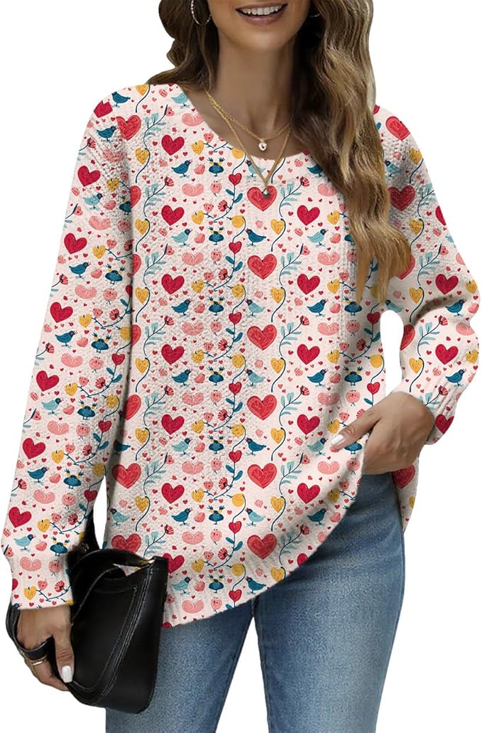 Women's Cat Printed Sweater Oversized Cable Knit Long Sleeve Christmas Clothes Casual Autumn Winter Fashion Tops