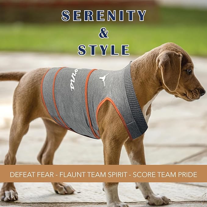 NCAA Texas Longhorns Dog Anxiety Shirt Calming Soothing Vest, for Dogs & Cats with Anxiety, Fears, Fireworks, Loud Noises, Dark, Lonely Keeps Dogs Calm Feeling Safe, Relaxing Jacket, Small