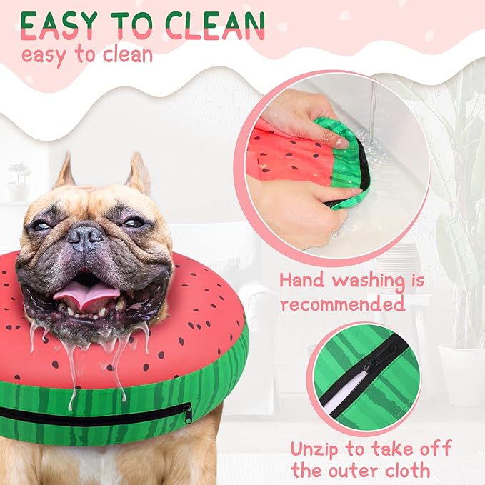 Supet Inflatable Dog Cone Collar Alternative After Surgery, Dog Neck Donut Collar Recovery E Collar for Neuter, Soft Pet Cone for Small Medium Large Dogs