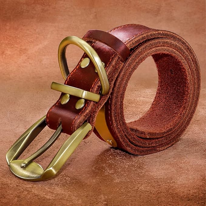 Didog Genuine Leather Dog Collars with Engraved Nameplate, Personalized Soft Leather Dog Collar with Custom ID Tag, Brown/Green/Red for Medium Large Dogs (XXL,Red)