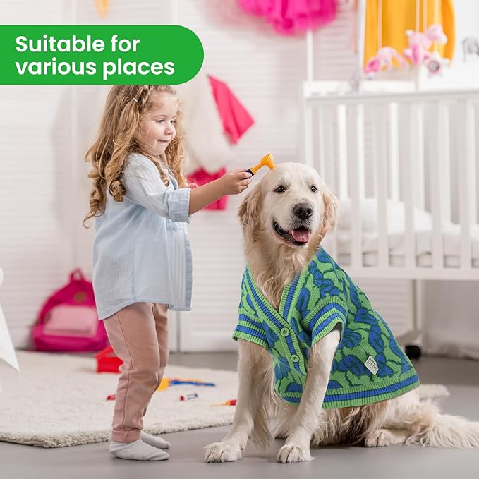 Pet Sweaters for Dogs Boys and Girls, Dynamic Letter Patterned Dog Sweater,Dog Cardigan,Pet Clothes,Pet Knitted Clothing,Fit for Different Seasons and Kinds of Dogs (Green 3XL)