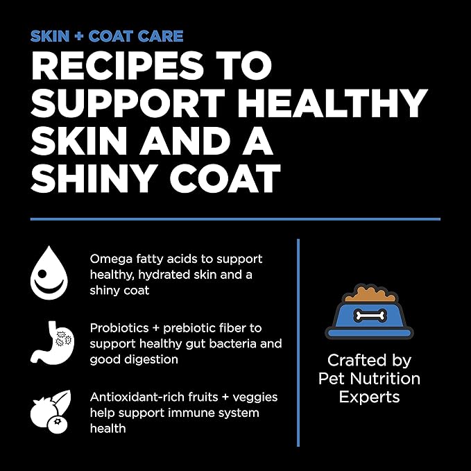 Go! Solutions Skin + Coat Care, Dry Dog Food, Chicken Recipe with Grains, 22 lb Bag