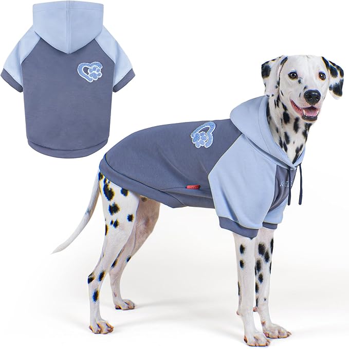 KYEESE Dog Hoodie Stretchy Pet Clothes with Leash Hole Soft Dogs Winter Coat Pets Coat with Drawstring Warm Pets Sweater Comfort Dog Clothes Medium Size Dog Pet Sweatshirt for Cold Weather