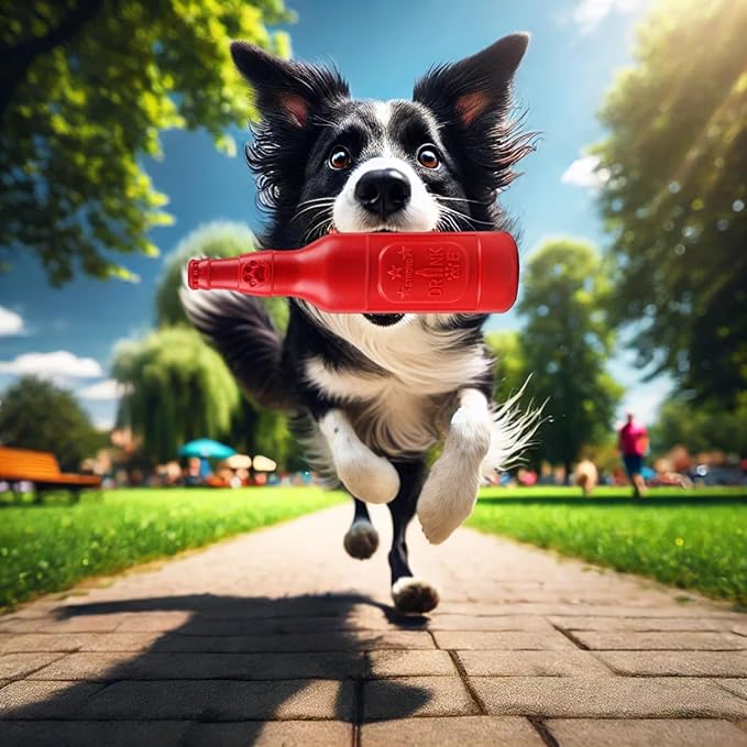 Wine Bottle Dog Toy, Cute Dog Toys for Aggressive Chewers, Bottle Chew Toys for Dogs, Interactive Dog Toys for Large/Medium/Small Dogs to Keep Busy, Dog Swimming Toys