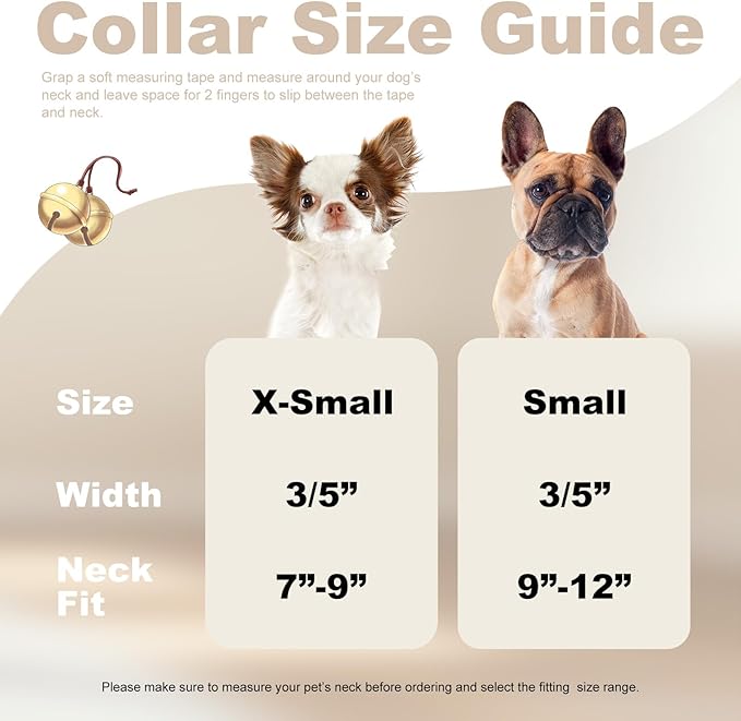 Floral Reflective Dog Collar with Bell -XSmall Puppy Collars for Puppia Pet Cat Girl Kitten Small Breeds, Cute Adjustable Nylon Collar for Yorkie Chihuahua Night Walks (XS)