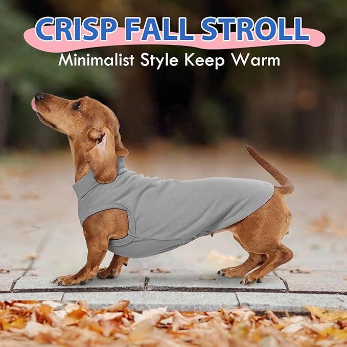 Dog Sweater Fleece - Grey, XS - Stretchable Sleeveless Vest | Warm Lightweight Sweatershirt, Pullover Design for Puppy,Chihuahua Clothes,Fall/Winter Outdoor