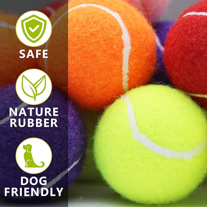 Magicorange Small Tennis Balls, 60 Pack 2 inch Tennis Balls for Dogs, Colorful Easy Catching Pet Dog Playing Ball (Multicolor)
