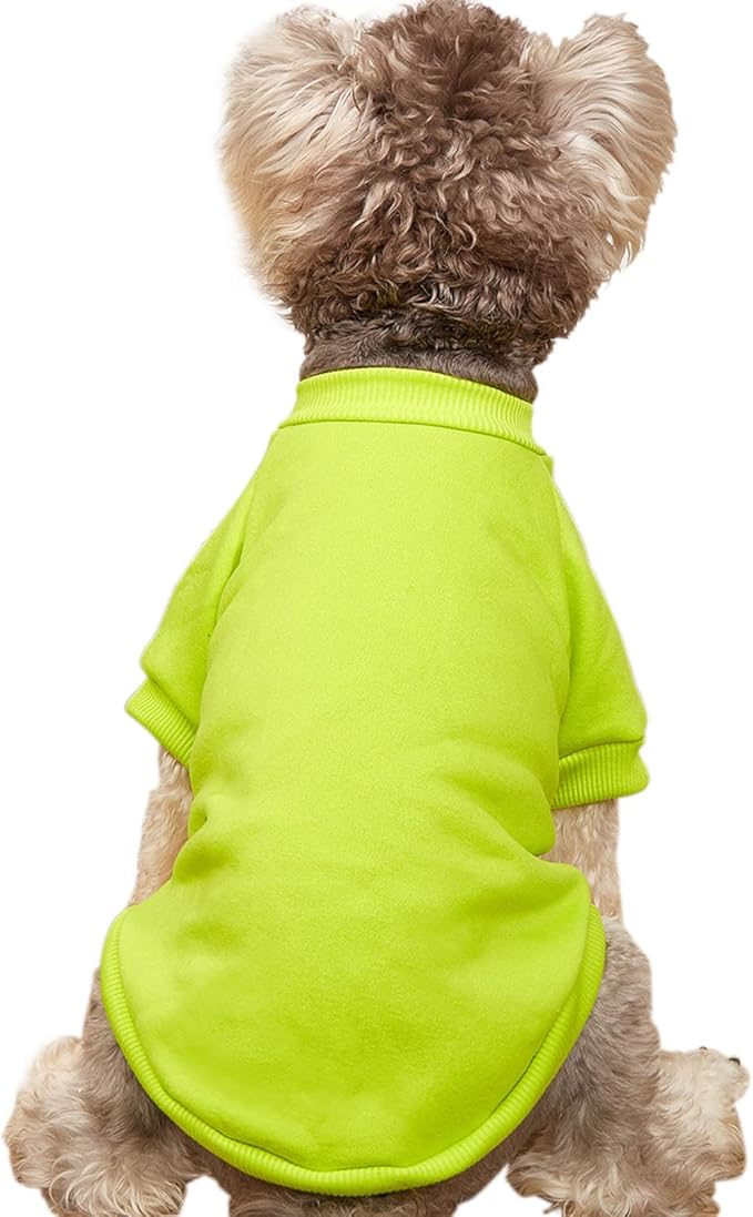 Puppy Sweater for Small Dogs Clothes Warm Winter Cat Clothe Pet Sweatshirt Knitwear Doggie Kitten Clothing, Light Green, X-Small