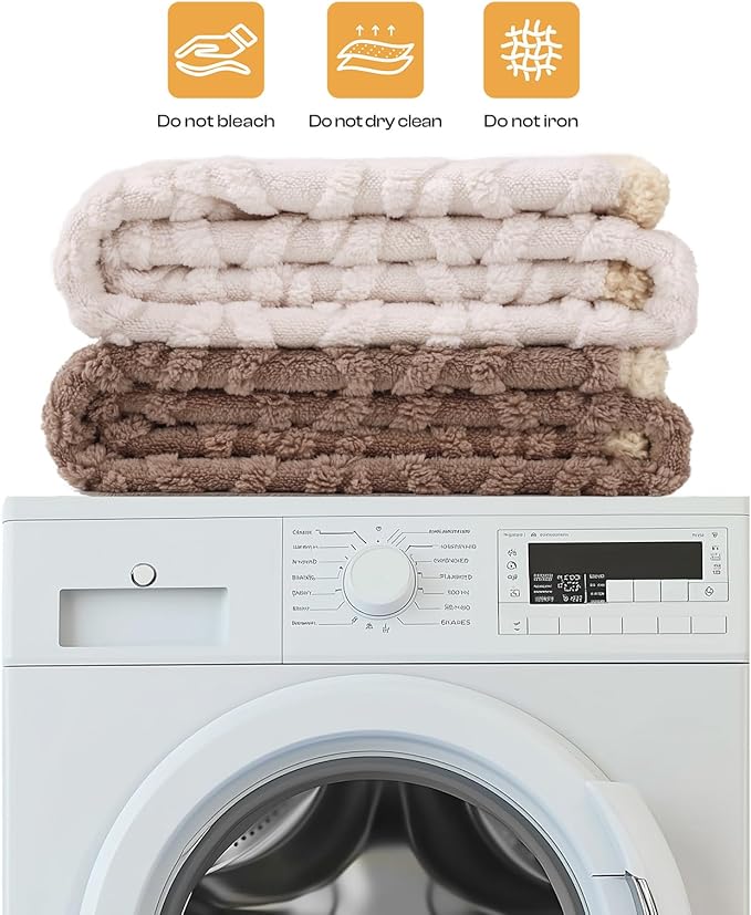 Waterproof Pet Blanket, Liquid Pee Proof Dog Blankets for Sofa Bed Couch, Reversible Sherpa Fleece Furniture Protector Cover for Small Medium Large Dogs Cats,Khaki Small（40" x 28"）