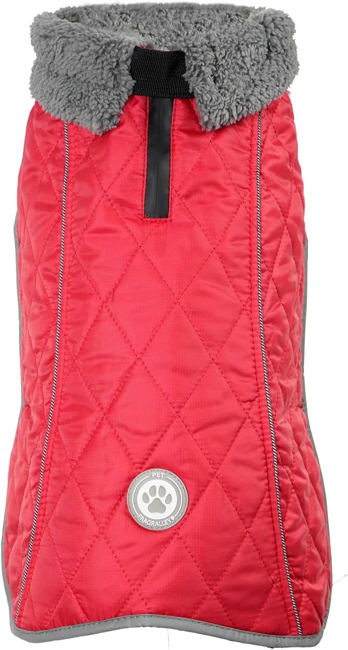 Fragralley Dog Winter Coat, Waterproof Windproof Reflective Fleece Jacket with Harness Hole, Warm Snow Vest for Small Medium Large Dogs, Ideal Gifts