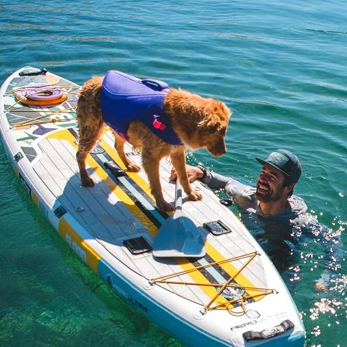 Ruffwear, Float Coat Dog Life Jacket, Premium Buoyancy Swim Vest with Lift Handle, Secure Fit & Reflective Trim, Adjustable Flotation for Swimming, Boating, & Outdoor Adventures, Purple Lily, X-Small