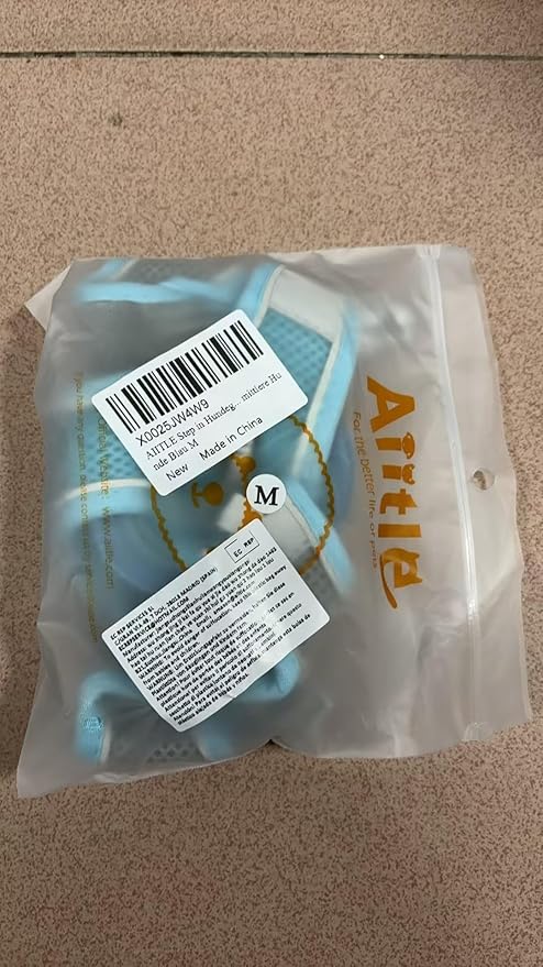 AIITLE Step in Dog Harness and Leash Set - Summer No Pull Escape Proof Vest Harnesses with Soft Mesh and Reflective Bands, Adjustable Pet Outdoor Harnesses for Small and Medium Dogs Blue M