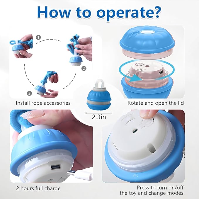 Interactive Dog Toys, Motion Activate Rolling Ball for Small Medium Large Dogs, Automatic Moving Toy, Interactive Dog Ball Stimulation Toy for Boredom Relief