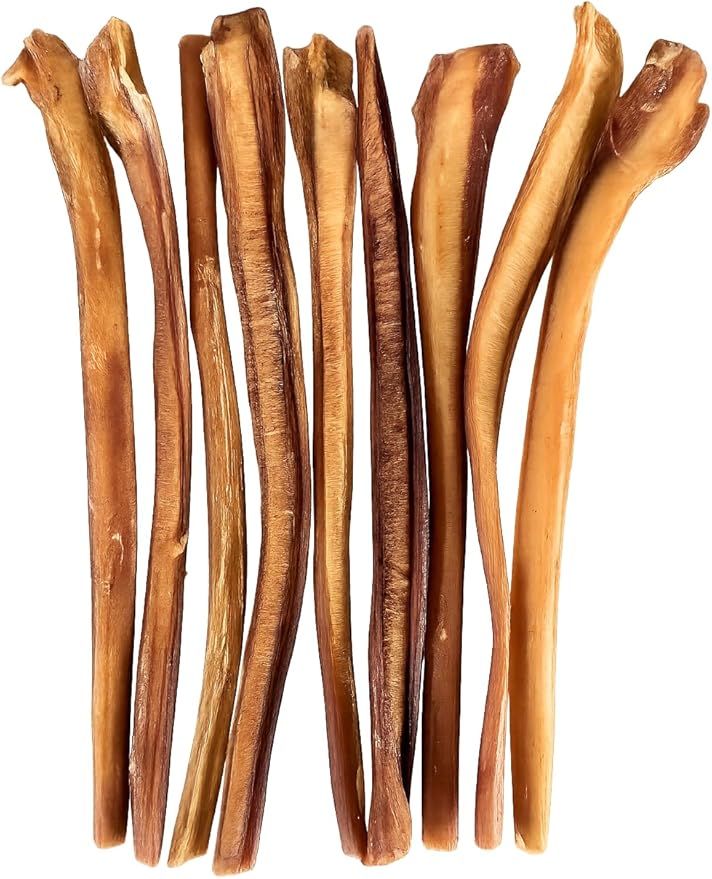 Wild Wolf 12-inch Half-Cut Bully Sticks (1 Pound) 100% Natural and Full of Nutrients - Best for Small to Medium Dogs - Natural Toothbrush - Approximately 12 Sticks - Packed with Love in The USA