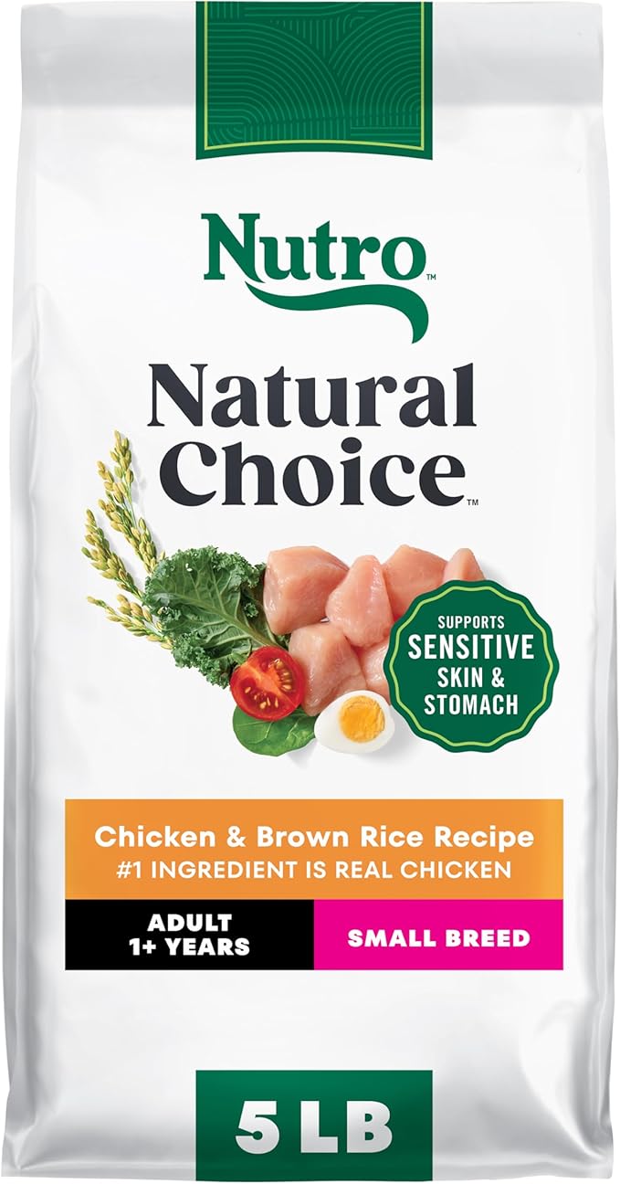 Nutro Natural Choice Chicken & Brown Rice Small Breed Dog Food Dry Recipe, 5 lb. Bag