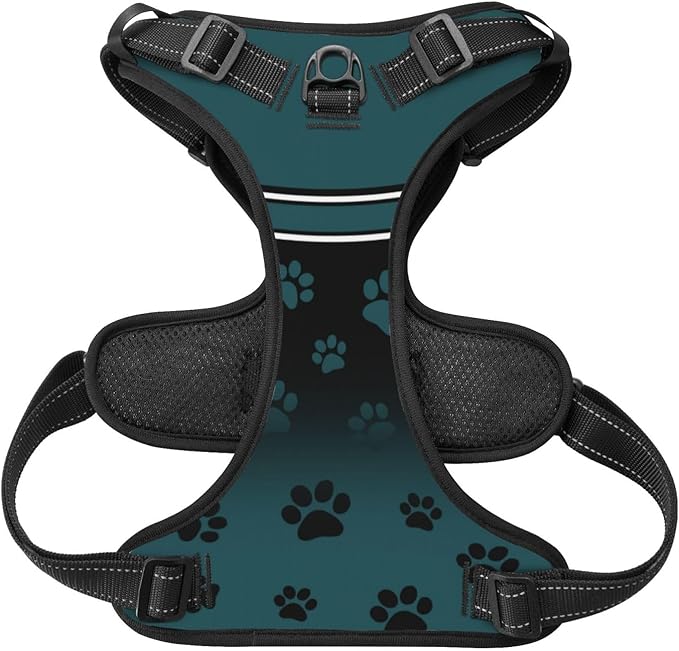 Custom Philadelphia Dog Harness with Reflective Stripes Personalized Name and Number Dog Vest Harness with Pet Traction Rope for Small Medium Large Dog