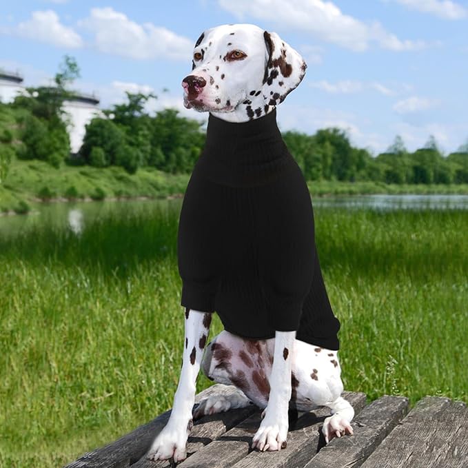 ROZKITCH Dog Shirt with Hoodie Dog Ears Cover 2 in 1, Soft Lightweight Dog Striped T Shirt Pullover Dog Tank with Detachable Ear Wrap, Dog Hoodie Tshirt Dog Boy Girl, Stretchy Sweater Black XL