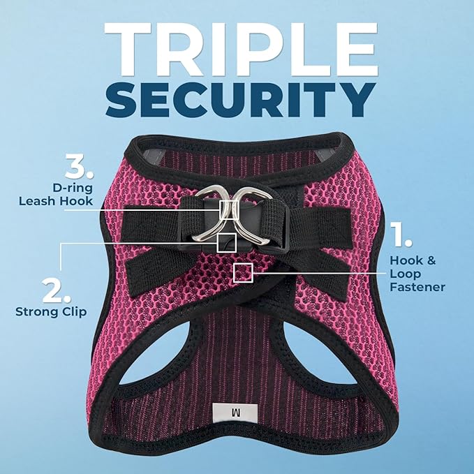 Best Pet Supplies Voyager Step-in Air Harness - All Weather Mesh, Reflective, No Pull Harness for Dogs, Cats - Secure with Hook & Loop Fastener, Buckle, Double D-Rings - Tone, S