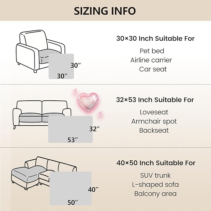 gogobunny 3X Stronger Waterproof Pet Blanket, Scratch Proof Furniture Protector for Dogs Cats, Reversible Cover 30x30 Inch, Dark Blue