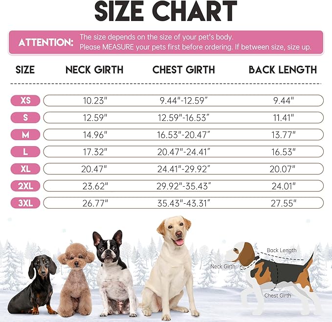 BRKURLEG Dog Winter Jacket, Warm Dog Winter Coats for Small and Medium Large Dogs, Reflective Adjustable Pet Cold Weather Coats, Waterproof Dogs Snow Jacket Clothes Fleece Vest (M, Rose Red)