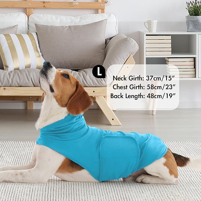 Anxiety Vest with Hood Neck for Small Dog-S,Adjustable Chest | Lightweight for Free Movement,Breathable Calming Shirt for New Occasion,Rainstorm,Travel(Blue)