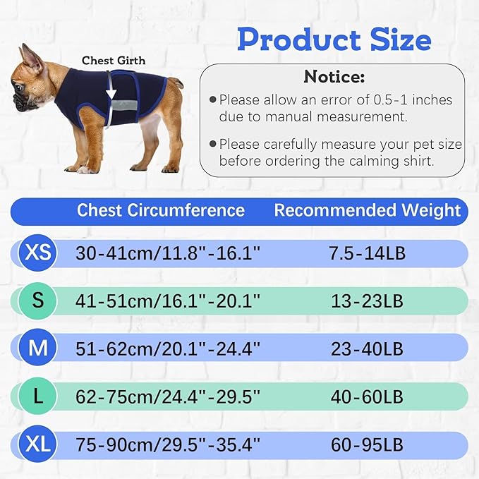 MIGOHI Dog Anxiety Relief Coat,Comfort Anxiety Vest for Dogs,Adjustable Dog Anxiety Calming Wrap for Fireworks,Thunderstorm,Travel,Separation,Anxiety Jacket for Small Dogs,S,Green