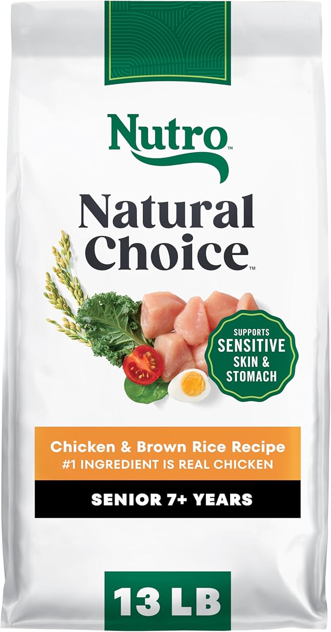 Nutro Natural Choice Chicken & Brown Rice Senior Dog Food Dry Recipe, 13 lb. Bag